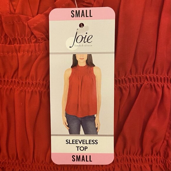 JOIE Limited Edition Womens Sleeveless Top Ruffled Neck Size S - Small - NWT$198 - Picture 14 of 16